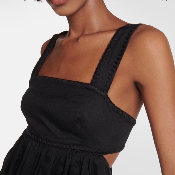 Crochet Trimmed Cutout Ramie Dress - Picture 3 of 9